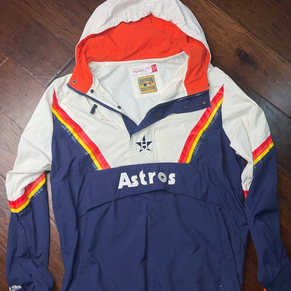 Rare Mitchell & Ness Cooperstown Collection Houston Astros Pull-Over Hoodie